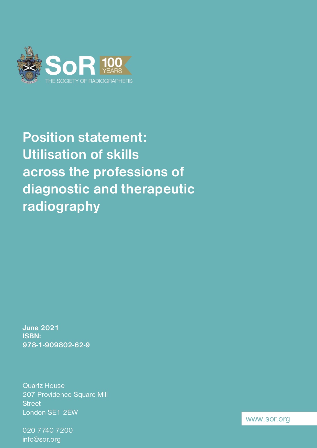 Position statement - Utilisation of skills across the professions of diagnostic and therapeutic radiography