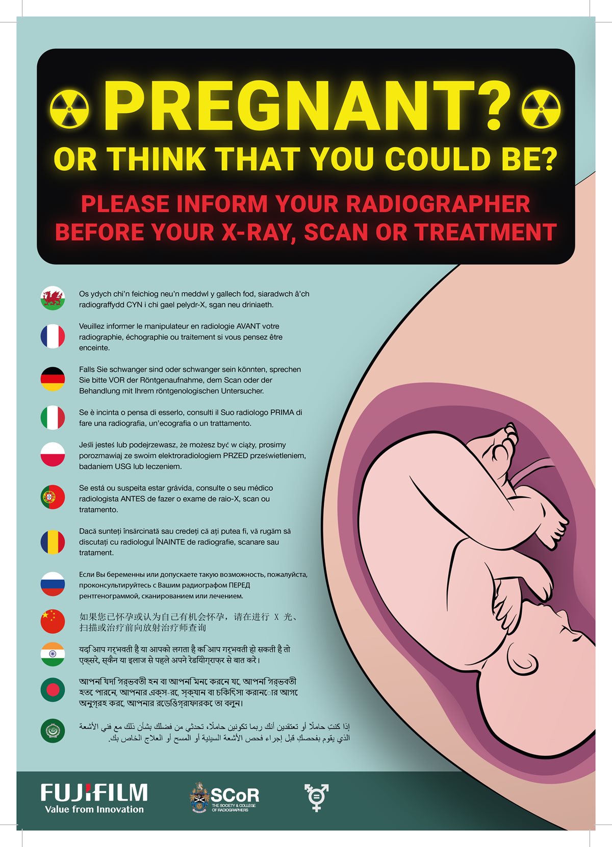 Pregnancy And Radiation Poster For Patients Sor 8553